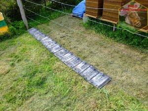 dispositif empêcher pousse herbe en-dessous barbelé